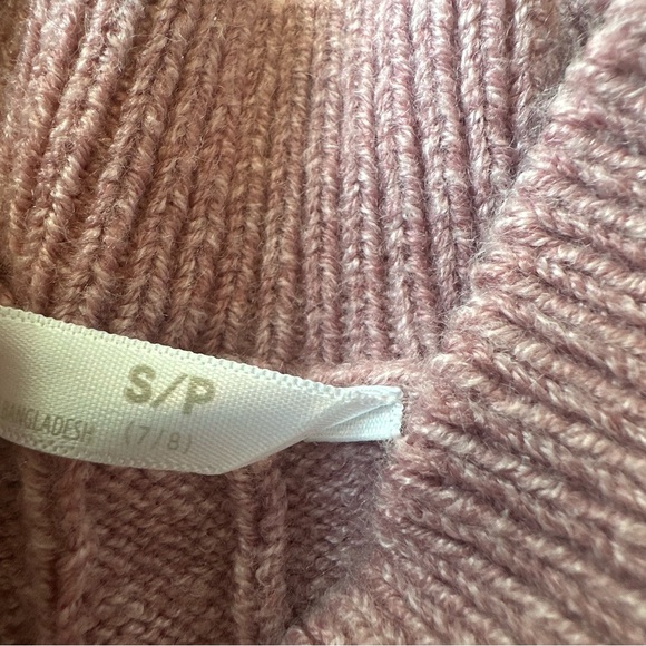 3/27$ Cozy Pink Cable Knit Kids Long Sleeve Sweater Dress size S (7/8) - Picture 4 of 6